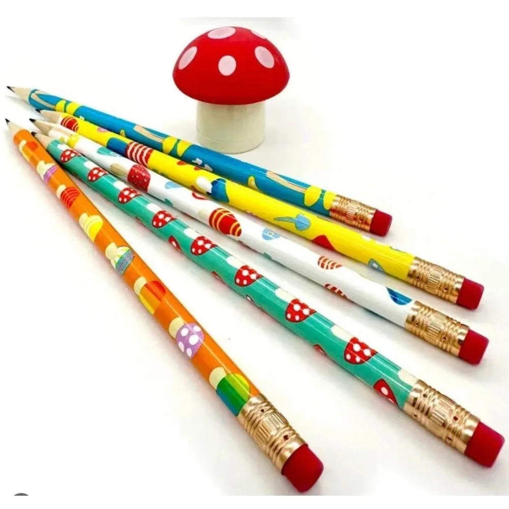 Snifty Writer's Workshop Mushroom 15 Pencil Set with Sharpener and Eraser Cap